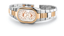 Load image into Gallery viewer, Small Signature Dual Time Zone Two Tone Rose Gold Watch with Bracelet