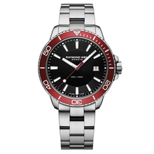 Load image into Gallery viewer, Tango Men's Steel Black and Red Diver Quartz Watch