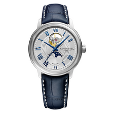 Load image into Gallery viewer, Maestro Men&#39;s Moon Phase Automatic Leather Watch
