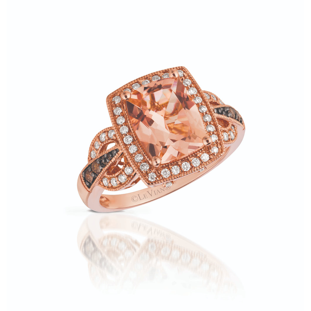 Le Vian 14k Stawberry Gold Peach Morganite Ring