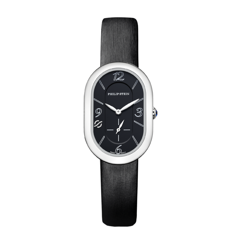 Modern Mini Black Dial Black Leather Strap Watch