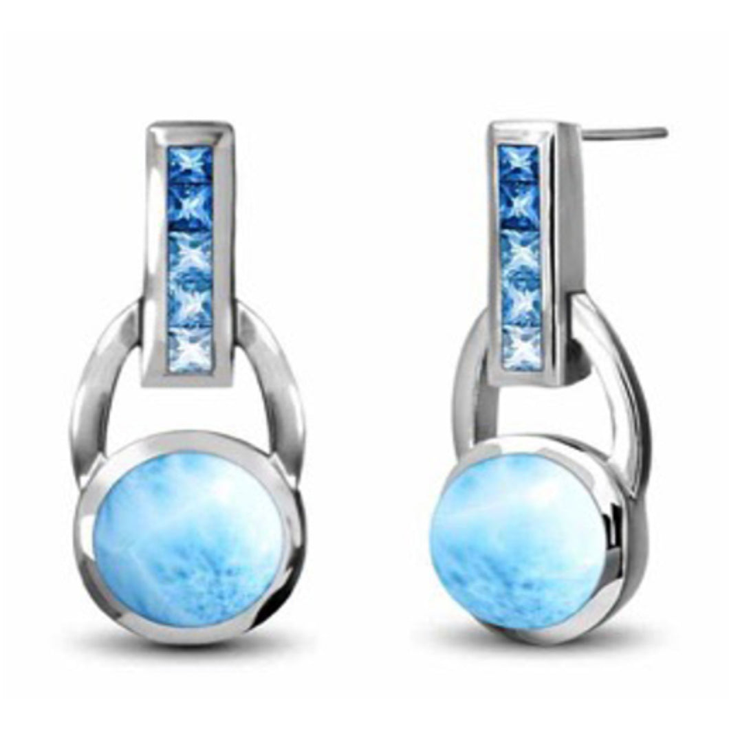 Aqua Larimar Earrings