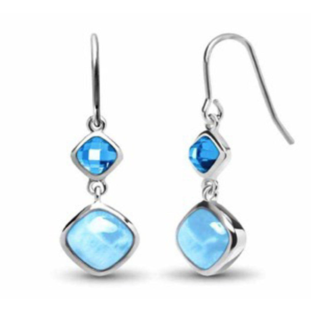 Atlantic Cushion Larimar Earrings