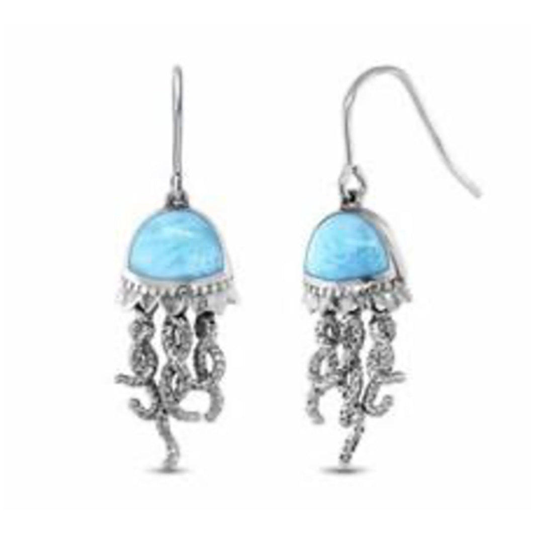 Jellyfish Larimar Earrings