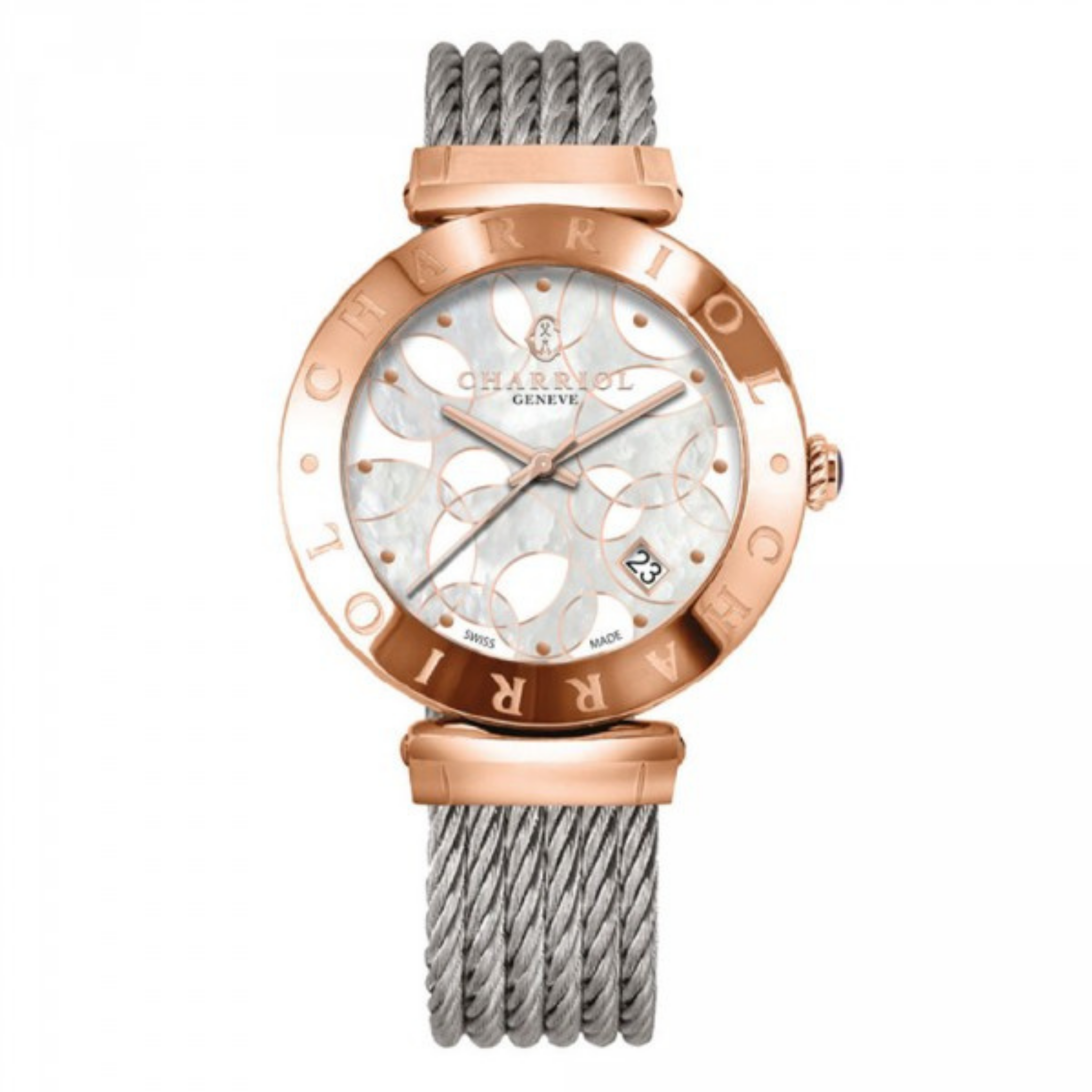 Charriol Rose Gold and Silver Diamond Alexl Watch Charriol Rose Gold PVD Collection main image 3