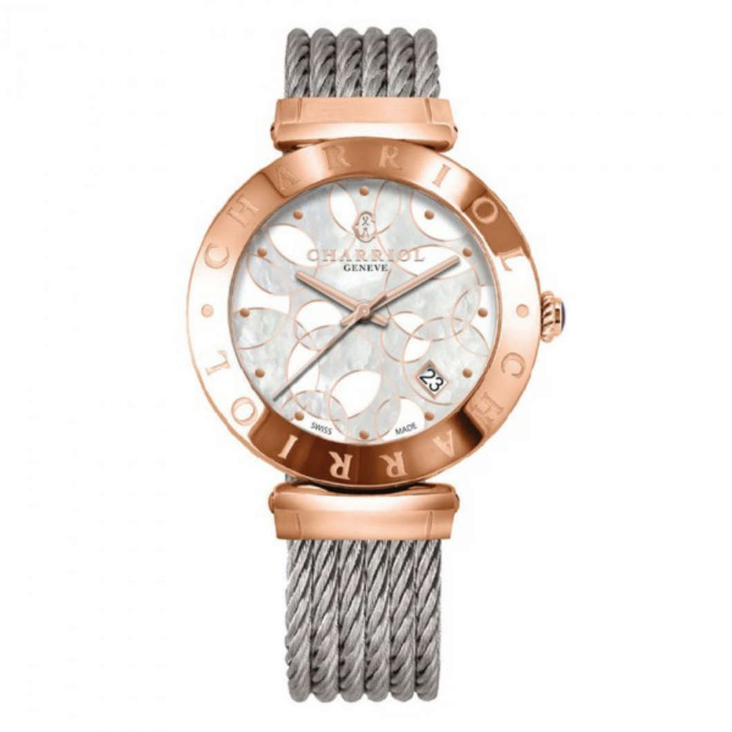 Alexandre C Steel Rose Gold Plated 5N Watch