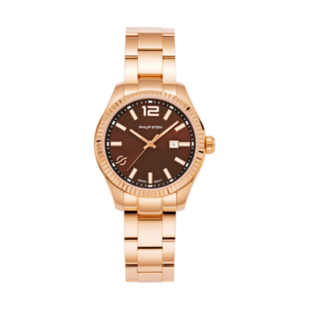 Traveler 36mm Rose Gold PVD Chocolate Dial Watch