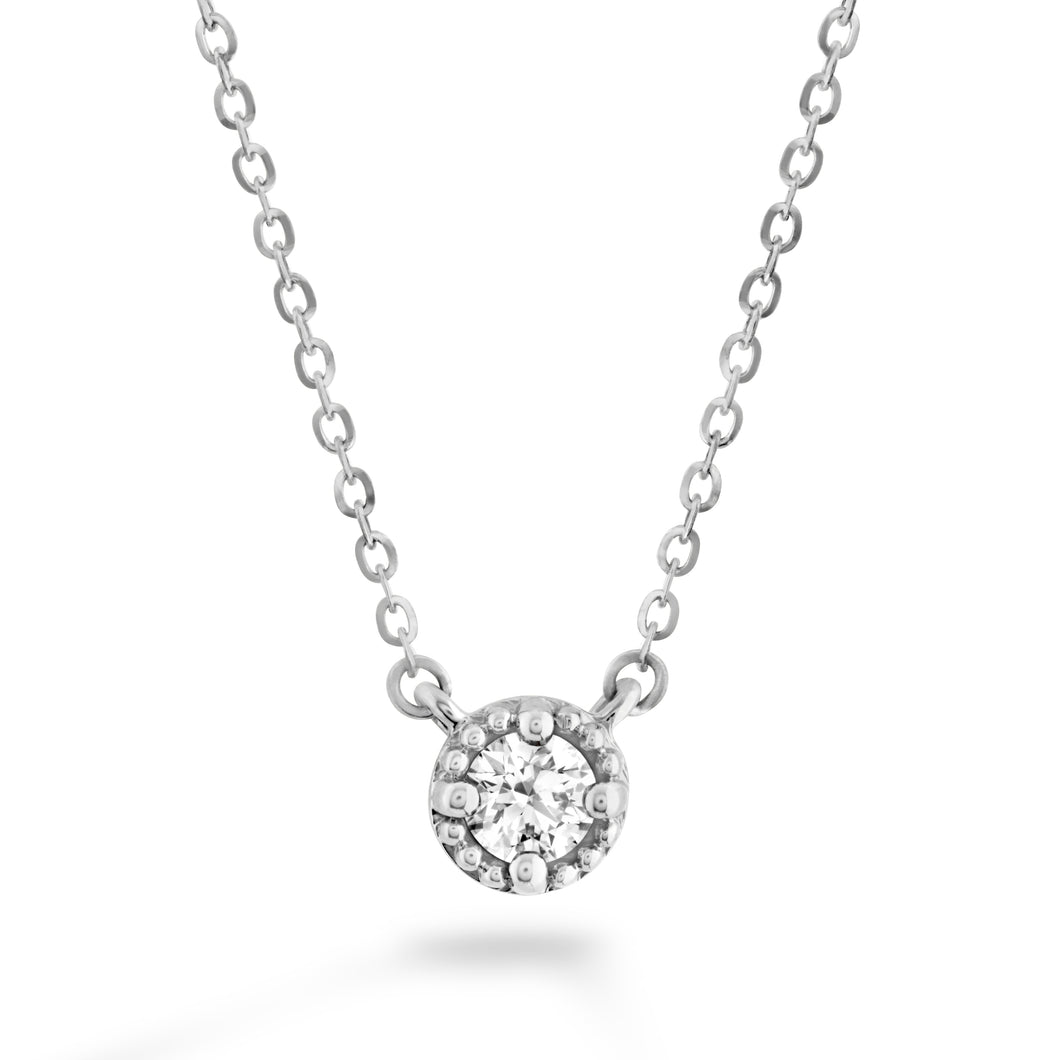 Liliana Milgrain Single Diamond Pendant