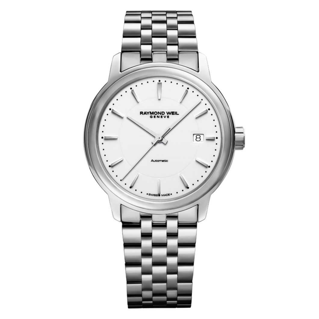 Maestro Men's White Dial Automatic Watch