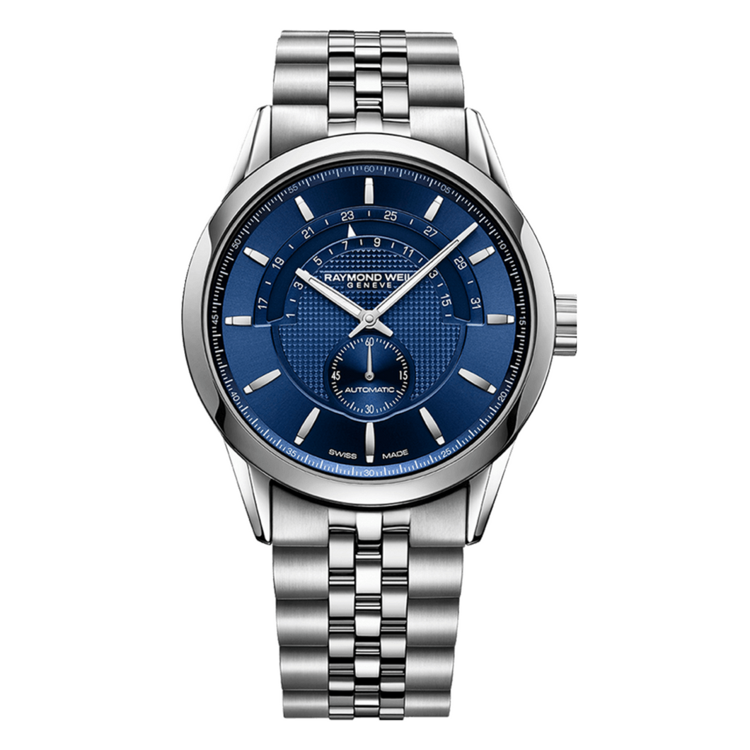Freelancer Men's Half-moon Blue Automatic Date Watch