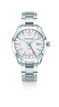 Load image into Gallery viewer, Traveler 42mm White Dial GMT Watch
