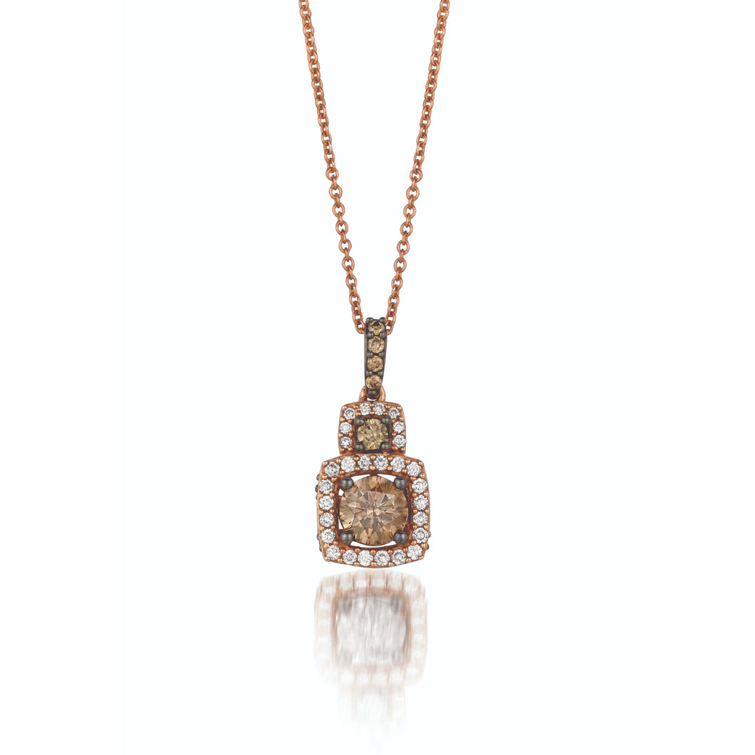 Le Vian 14k Stawberry Gold Chocolate Diamond Pendant